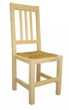 Silla palillos v asiento madera o anea