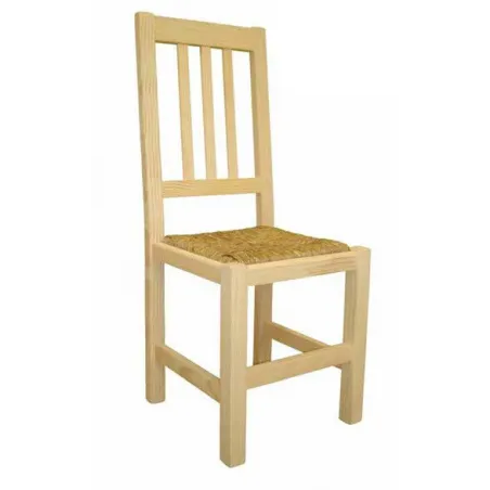 Silla palillos v asiento madera o anea