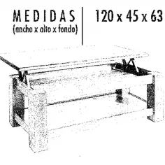 Mesa de centro con revistero Mexicano 2