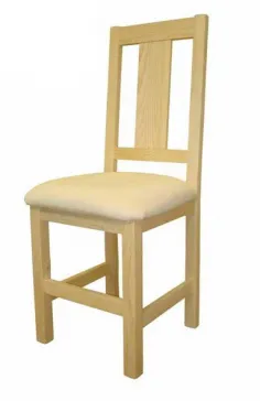 Silla cercha v asiento pretapizado, madera o anea