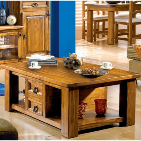 Mesa con cajones rústico Mexicano