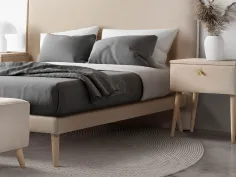 Base tapizada canapé altura 10 pata madera 2