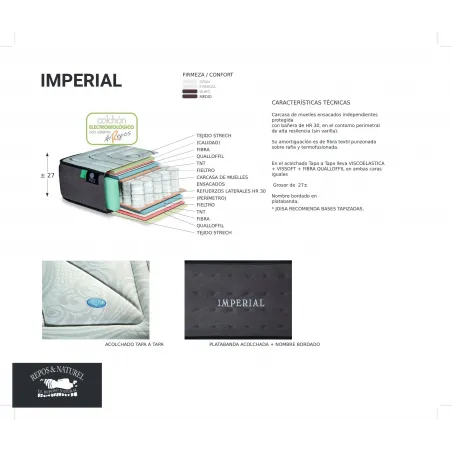 Colchón Imperial de Joisa Repos&Naturel en Mueblesguadalhorce.es