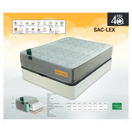 Colchón Sac-Lex de Joisa Repos&Naturel en Mueblesguadalhorce.es