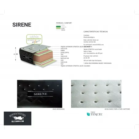 Sirene con viscoelástica D/85 Repos&Naturel en Mueblesguadalhorce.es