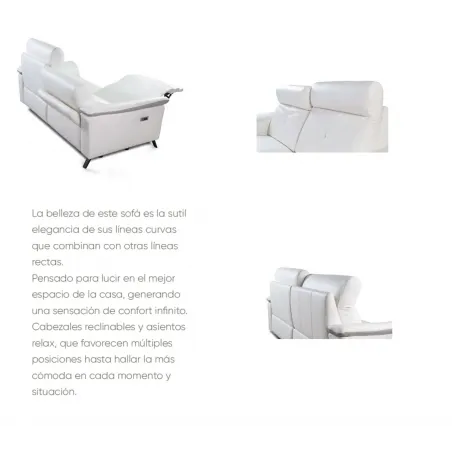 Sofá de piel Cardio Banús en mueblesguadalhorce.es