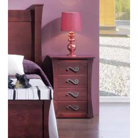 MESITA DE NOCHE VIENA EN MADERA MACIZA DISEÑO VINTAGE