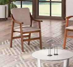 SILLON FIJO ESTRUCTURA MADERA RESPALDO RECTO