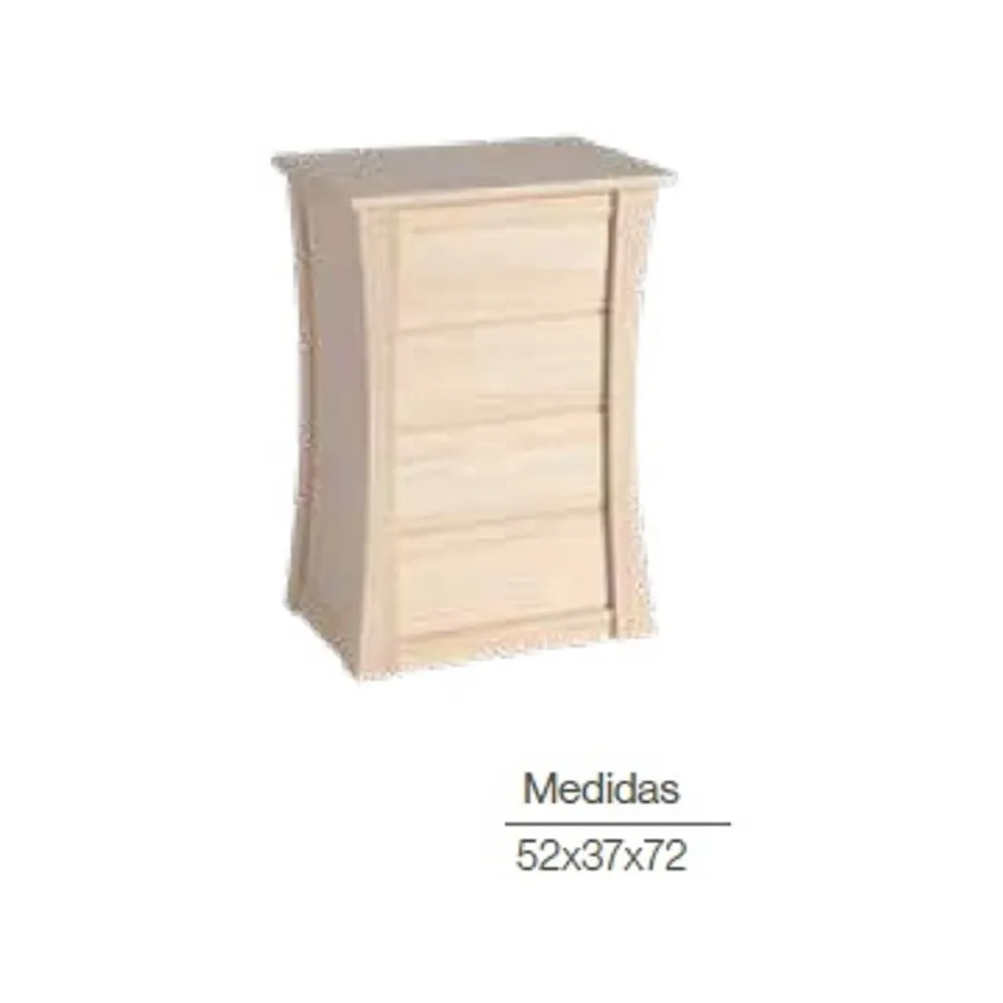 MESITA DE NOCHE VIENA EN MADERA MACIZA DISEÑO VINTAGE