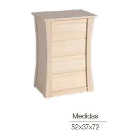 MESITA DE NOCHE VIENA EN MADERA MACIZA DISEÑO VINTAGE