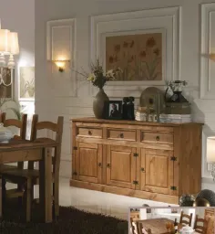 APARADOR 167 cm. PARA SALÓN RUSTICO ECONOMICo A LA CERA