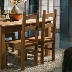 SILLA RUSTICA MADERA MACIZA