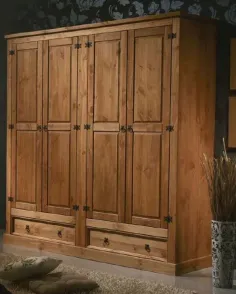 ARMARIO CUATRO PUERTAS MADERA MACIZA