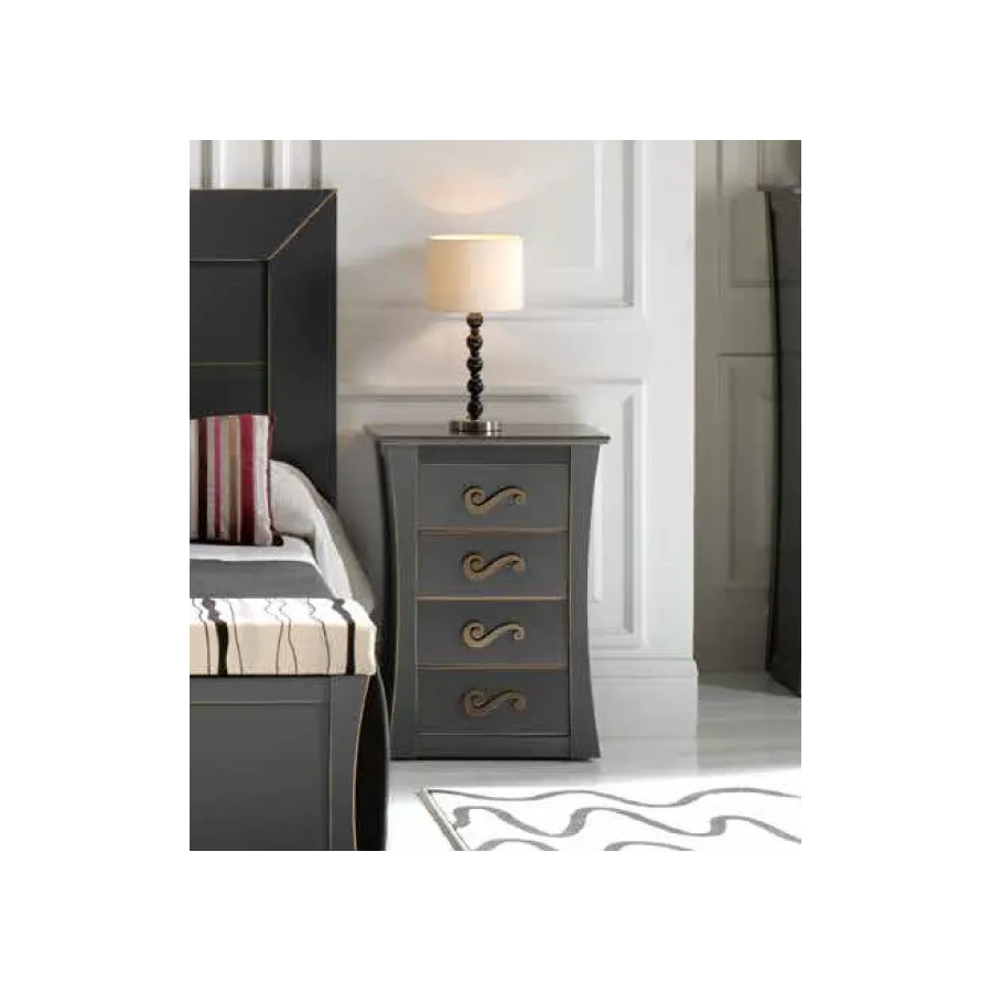 MESITA DE NOCHE VIENA EN MADERA MACIZA DISEÑO VINTAGE