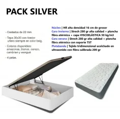 Pack Silver medida 90x190 H20 Viscoelástico 2