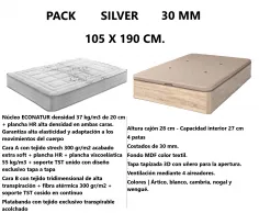 Pack Silver 30 medida 105x190 H25 Viscoelástico 2