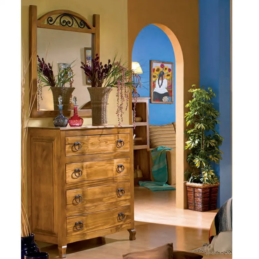 MUEBLES DE DORMITORIO ESTILO RUSTICO MEXICANO