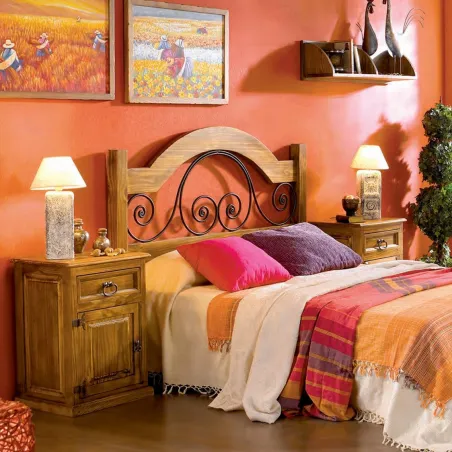MUEBLES DE DORMITORIO ESTILO RUSTICO MEXICANO