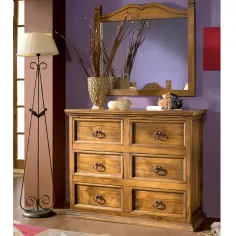 MUEBLES DE DORMITORIO ESTILO RUSTICO CON COMODA 2