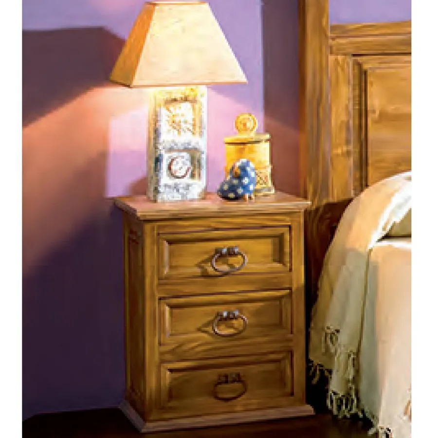 MUEBLES DE DORMITORIO ESTILO RUSTICO CON COMODA