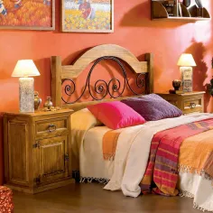 DORMITORIO RUSTICO MADERA MACIZA CON COQUETA 2