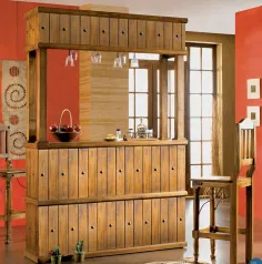 BARRA DE BAR ACAPULCO EN MADERA MACIZA DE PINO