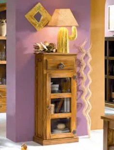 MESITA AUXILIAR TELEFONERA EN MADERA MACIZA DE PINO