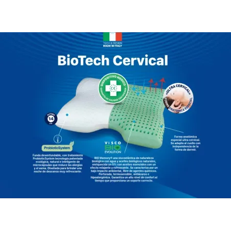 Almohada viscoelástica Biotech Ultra-cervical de Plus Salute