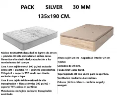Pack Silver 30 medida 135x190 H25 Viscoelástico 2