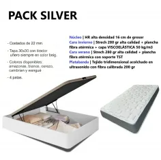 Pack Silver medida 135x190 H20 Viscoelástico 2