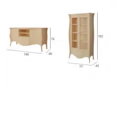 Salón colonial madera 270 cm. 2