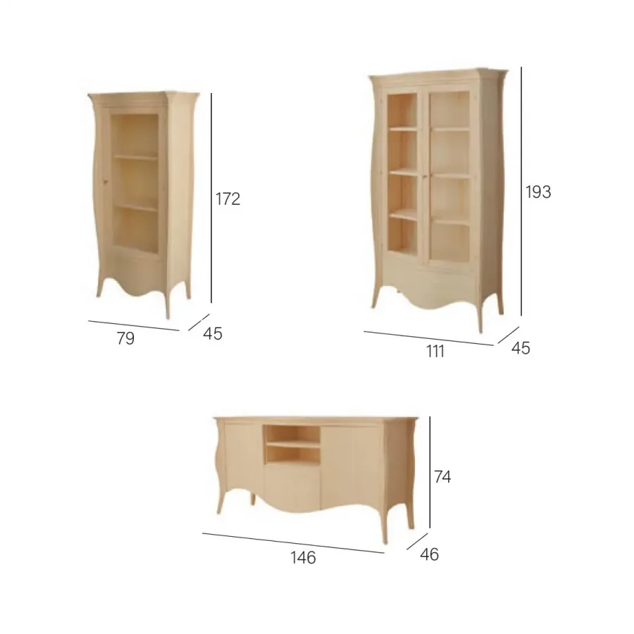 Salón colonial madera 270 cm.