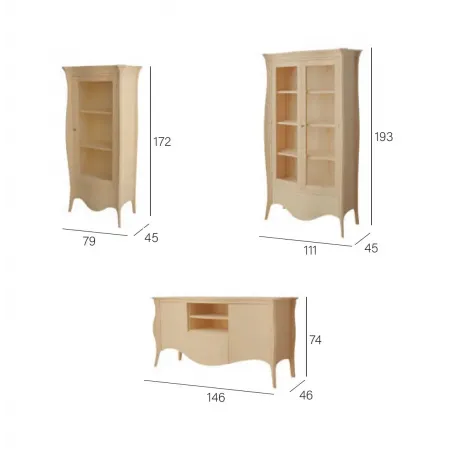 Salón colonial madera 270 cm.
