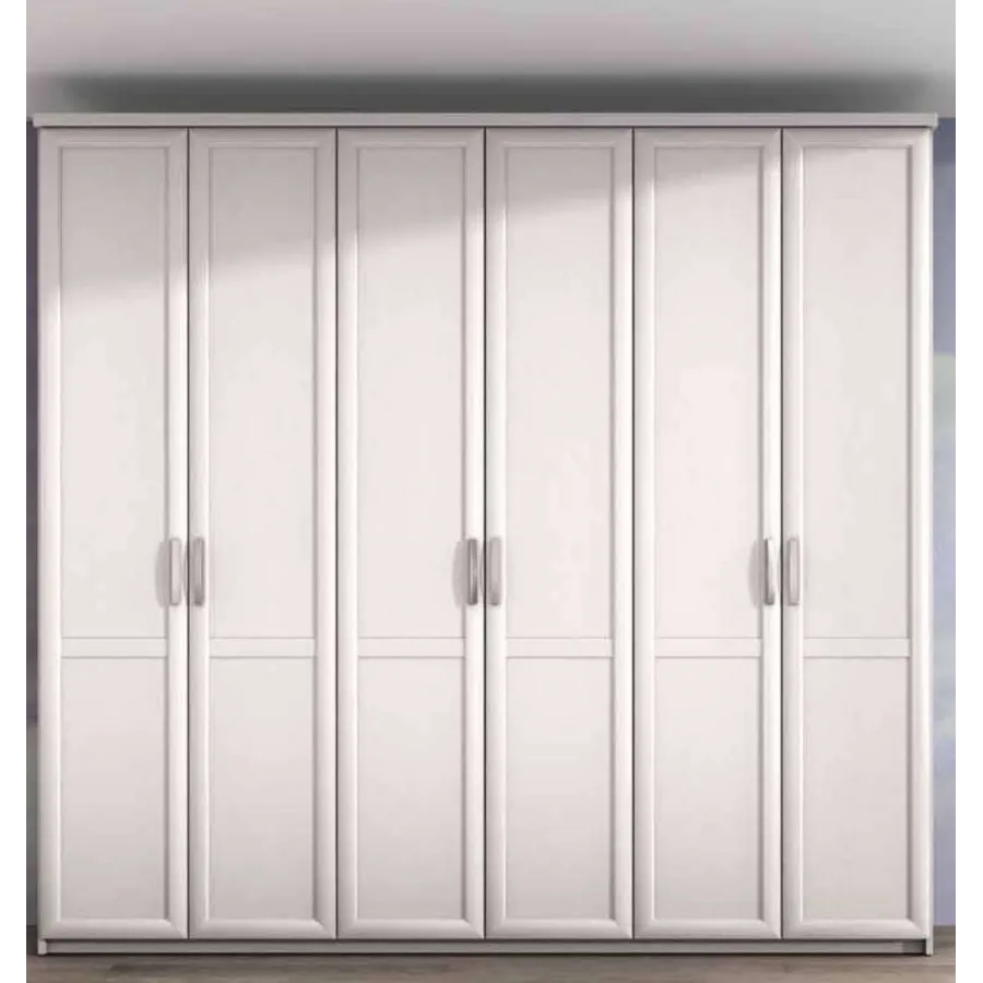 Armario diseño clásico con moldura seis puertas abatibles