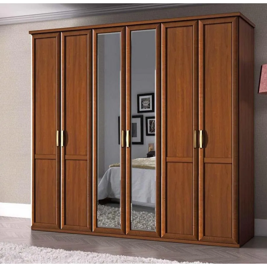 Armario diseño clásico con moldura seis puertas abatibles