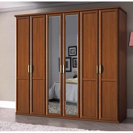 Armario diseño clásico con moldura seis puertas abatibles