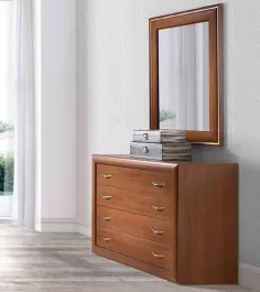 Cómoda clásica con marco espejo opcional