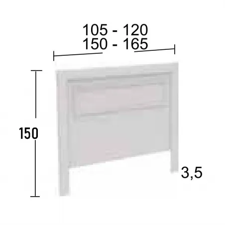 Dormitorio con cómoda y espejo linea clásica colección Parma