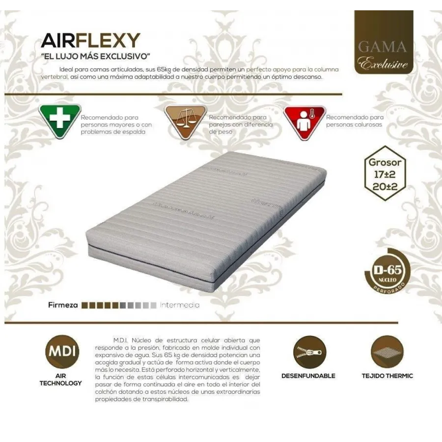 COLCHON AIRFLEXY VISCOELASTICO CAMAS ARTICULADAS