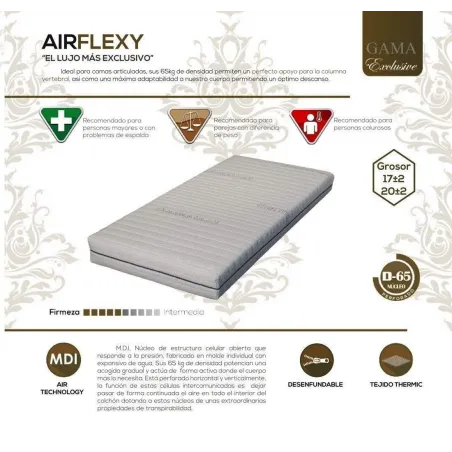 COLCHON AIRFLEXY VISCOELASTICO CAMAS ARTICULADAS