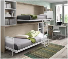 Litera abatible con estanterías Muebles Ros en Mueblesguadalhorce.es 2